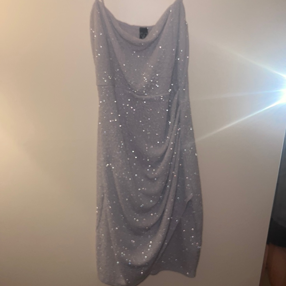 Sequined Purple Dress